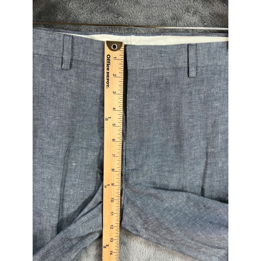 J Crew Ludlow Pants Mens 34x34 Gray Linen Blend Somelos Tapered Dress Slim NWT - Picture 6 of 14
